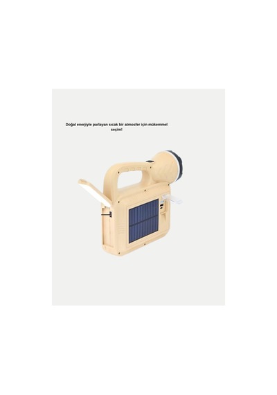 Alev Efektli Solar Lamba Cob Işıklı Taşınabilir Bahçe Kamp Aydınlatma Altın