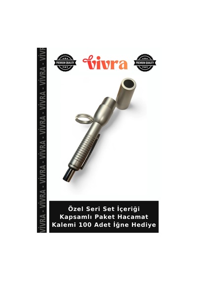 Özel Seri Set İçeriği Kapsamlı Paket Hacamat Kalemi 100 Adet İğne Hediye