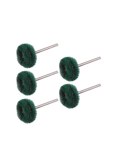 6205x5 5'li Paket Pimli Aşındırıcı Temizleme Polisaj Keçe 25mm - Yeşil 180 Kum