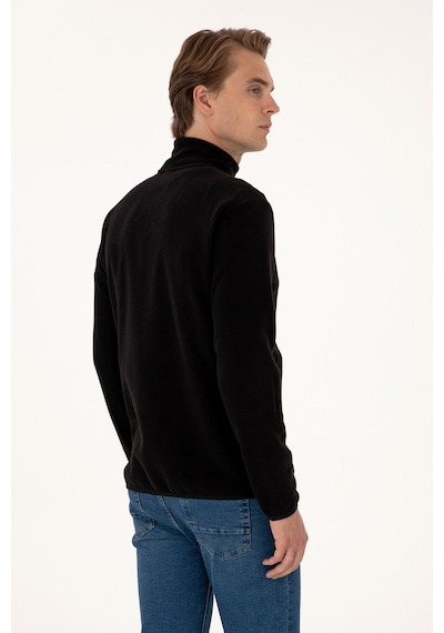 U.S. Polo Assn. Erkek Regular Fit Siyah Polar Örme Hırka 50313779-VR046
