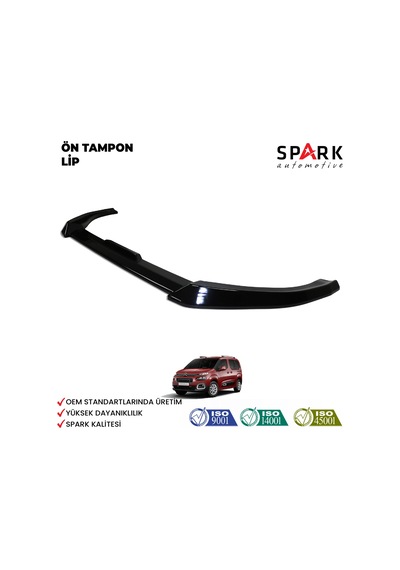 Citroen Berlingo 2019- Yılı Ve Sonrası Uyumlu Ön Tampon Lip Siyah