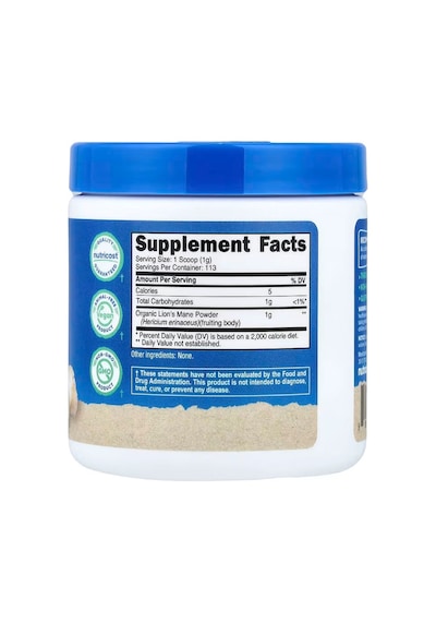 Nutricost Organic Lion's Mane Mushroom Brain & Cognitive 113 G