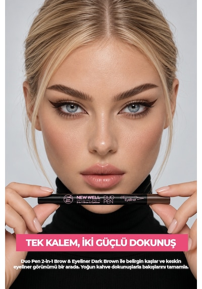 Duo Pen 2-in-1 Brow & Eyeliner Dark Brown 02 2 Ml