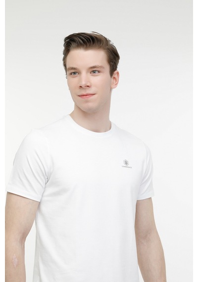 Lumberjack M-Ct110 Bsc C Nk T-Sh 3Fx Beyaz Erkek Kısa Kol T-Shirt