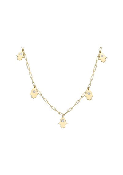 Fatıma Kolye 718927 Gold Gümüş