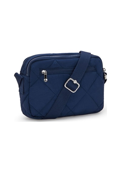 Kipling Kıplıng Abanu M Zip Orta Boy Omuz Çantası Mavi Aıry Blue Quılt Mavi
