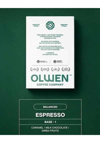 Olwen Espresso Çekirdek Kahve Kahve Base 1 - 1 Kg Kurutulmuş Sarı Meyveler,sütlü Çikolata,karamel