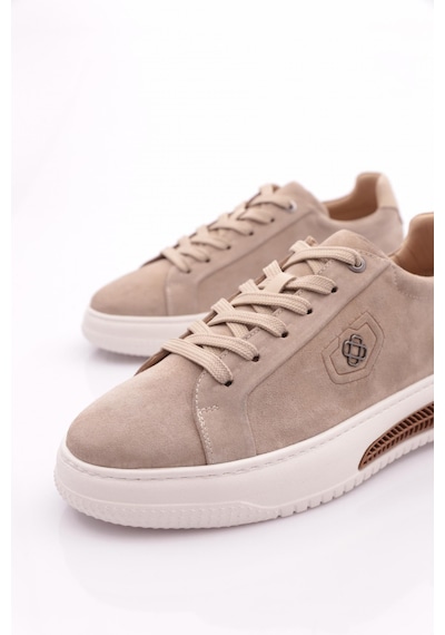 Dgn 5749 Erkek Sneaker Ayakkabi Bej Süet