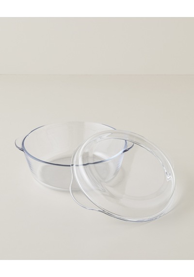 English Home Bake&serve Cam Kapaklı Fırın Kabı 26x22 Cm Şeffaf Şeffaf