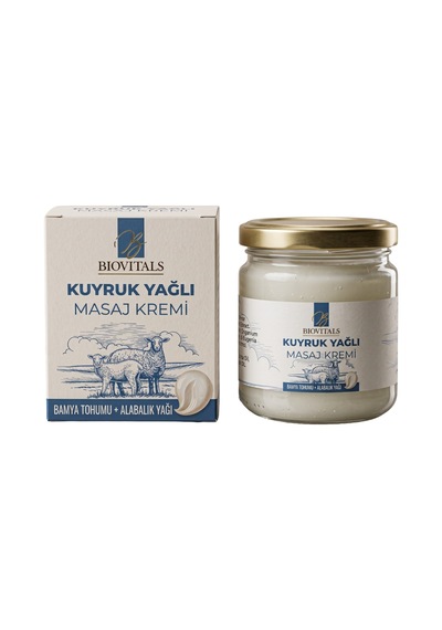 Bio Vitals Kuyruk Yağlı Bamya Tohumu Ve Alabalık Yağı Masaj Kremi 210 Ml