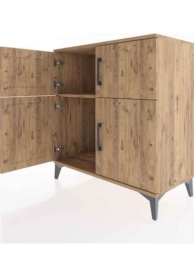 Hyperion Şifonyer Tek Raflı 4 Kapaklı 88x44x96 Çam-çam Çam