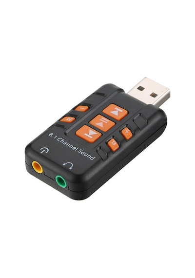 Wozlo 8.1 USB Virtual Sound 3D Ses Kartı - Usb Harici Ses Kartı Chipli
