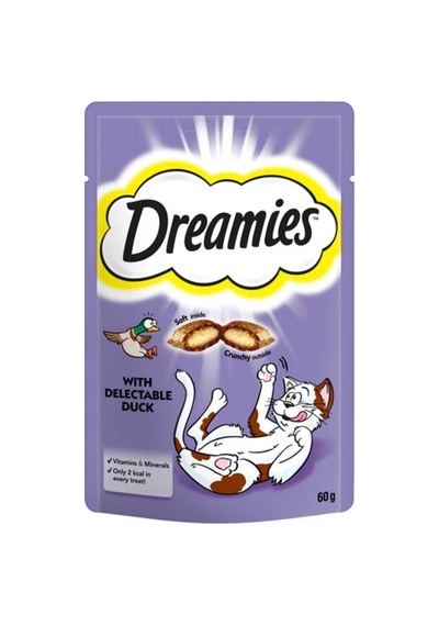 Ördekli Kedi Ödül Bisküvisi, 60 G, İç Dolgulu