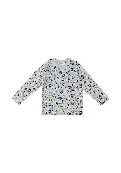 Süper Dino Erkek Bebek Gri Pijama Takımı