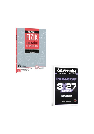 Fizipedia 2027 10. Sınıf Fizik Etkinlikli Soru Bankası+ Evp Akademi Paragraf