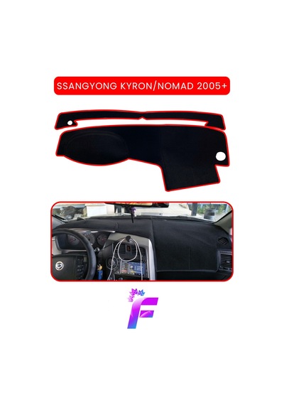 Ssangyong Kyron 2005+ Uyumlu Torpido Örtüsü Araca Özel Üretim Kolay Montaj Kaymaz A87 Torpido Halısı