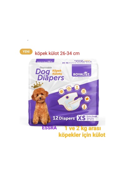 Tüm Irklarda 1 İla 2 Kg Arası Köpekler İçin Kullanıma Uygun Köpek Külotu