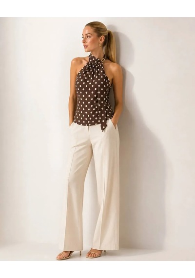 Park Karon Kadın Fular Detay Puantiyeli Kolsuz Slimfit Örme Bluz 26054 Kahve Park Karon Kadın Fular Detay Puantiyeli Kolsuz Slimfit Örme Bluz 26054 Kahve