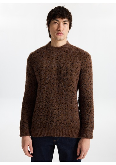 Mustang Kahverengi Erkek Loose Fit Kazak M5wm-kzk1557 Kahve