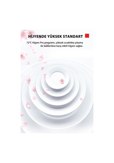 Toshiba  DW-14F7ME W TR 72 Derece Hijyen Pro 8 Programlı 14 Kişilik Bulaşık Makinesi Beyaz