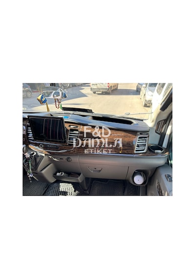 Ford Transit 2024 - 2027 Torpido, Trim, Konsol, Göğüs Maun Kaplama Full Set Koyu Meşe
