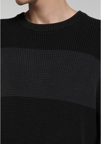 Colin's Colins Regular Fit Yuvarlak Yaka Çizgili Erkek Antrasit Kazak Cl1082350 Q1.v2 Ant