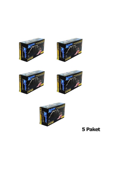 Dolphin Tek Kullanımlık Lateks Siyah Pudrasız Nitril Muayne Eldiveni Meidum Orta Boy - 100'lü 5 Paket