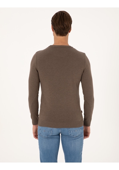 Pierre Cardin Erkek Vizon Kazak /triko 50315509-vr174 Vizon