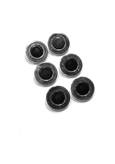 İtalyan Gümüş Çerçeveli / Ceket Ve Trençkot Düğmesi / 6'lı Set / 2,3 Cm / Ita22