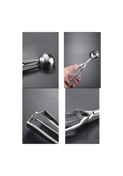 Transformacion Inox 4 Cm Dondurma Kaşığı - Karpuz Kurabiye Köfte Helva Porsiyonlama 722039 Gri Diğer
