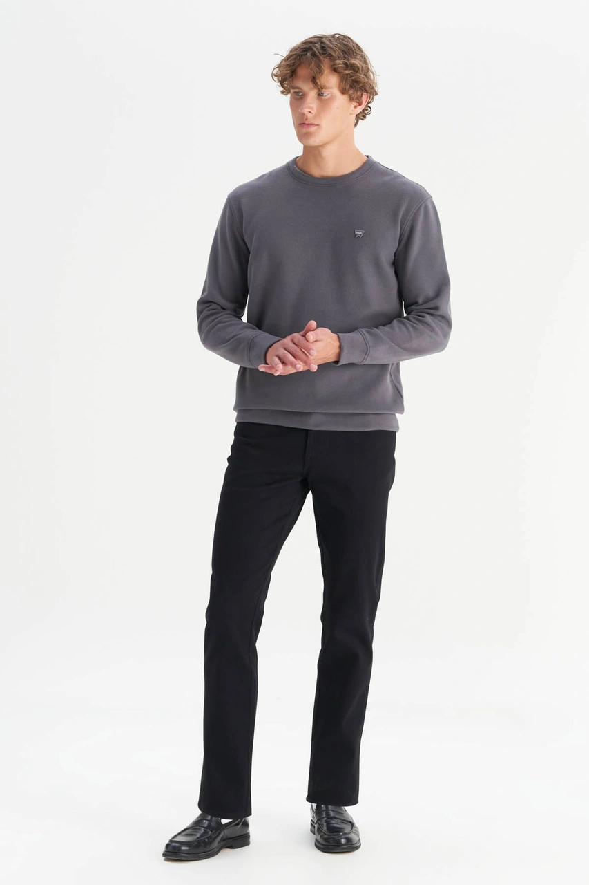 Wrangler Pamuklu Regular Fit Gri Erkek Sweatshirt Mw242262035 Gri