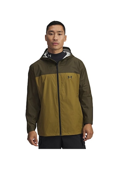 Under Armour Cloudstrike Colorblock Jkt Erkek Outdoor Yağmurluk Ceket 1381880-308 Yeşil Yeşil