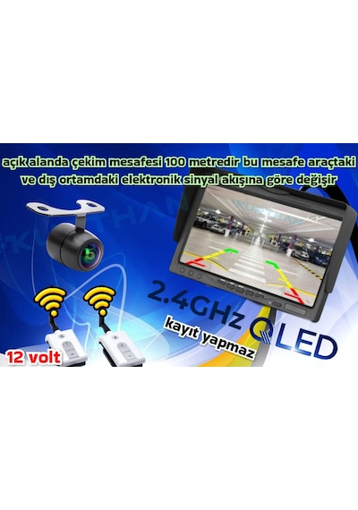 Txrx 7 İnç Ekran Kablosuz Kelebek Kamera 12 Volt Kayıt Yapmaz