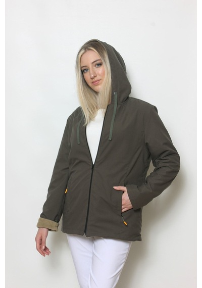 CottonCool Kadın Içi Polar Mont Haki