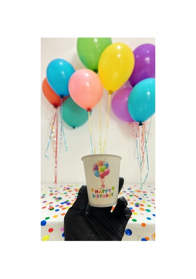 Balon Parti Doğumgünü Etkinlik Temalı Tek Kullanımlık 7 Oz 50 Adet Karton Bardak 1