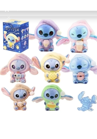 Işıklı Ve Sesli Stitch Oyuncak Sürpriz Paket Blind Box Askılı 15 Cm 1 Adet Çok Renkli