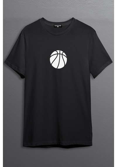 Noıssey -wed Basketbol Tasarım Baskılı Spor T-shirt Siyah