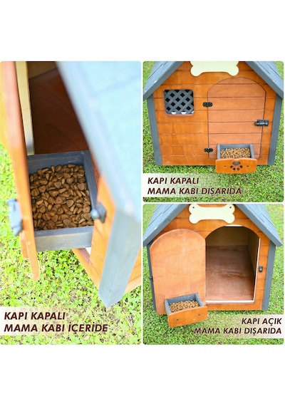 Mandu Isı Yalıtımlı Ahşap Köpek Kulübesi Medium