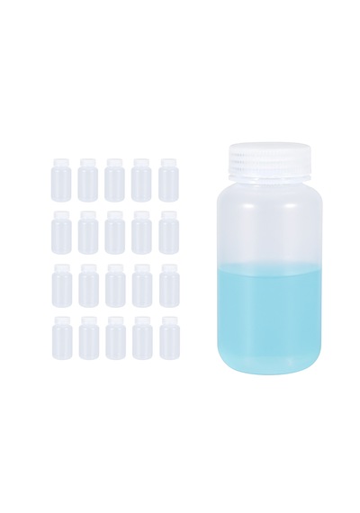Borox Plastik Şeffaf Şişe 250ml - Vida Kapaklı - 20 Adet Toptan