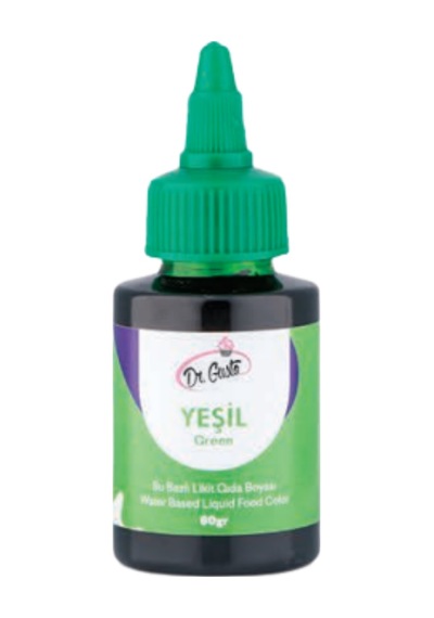 Sıvı Gıda Boyası Yeşil Suda Çözünür 60 G