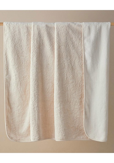 English Home Shabby Rose Emboss Çift Kişilik Battanä Ye 200 X 220 Krem