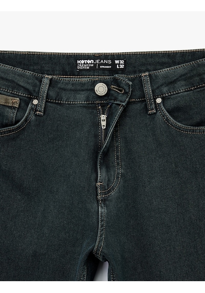Koton Normal Bel Pamuklu Straight Fit Jean Pantolon - Mark Jean Petrol 6wam40059nd PETROL Koton Normal Bel Pamuklu Straight Fit Jean Pantolon - Mark Jean Petrol 6wam40059nd PETROL