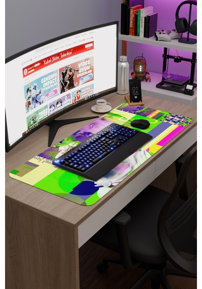 Maksimalizm Kaymaz Dikişli Kauçuk Oyuncu Mousepad V1 - 90x40 Xxl Gaming Mouse Pad Fare Altlığı