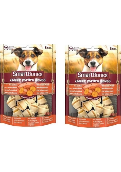 Smartbones Tavuklu Ve Tatlı Patatesli Mini Kemik 8 Li 128 Gr. X 2 Adet