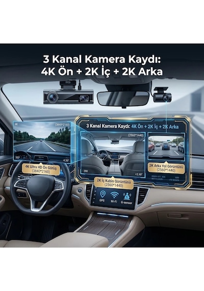 Dash Camera RS-DX 4K + 2K + 2K