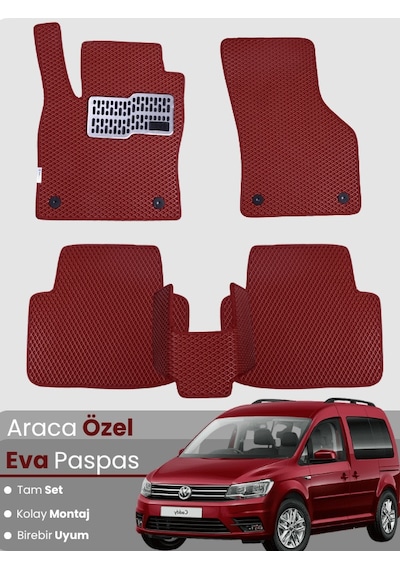 Volkswagen Caddy 2011-2020 Uyumlu Eva Paspas Tam Set Oto Paspas,araca Özel,su Geçirmez 997