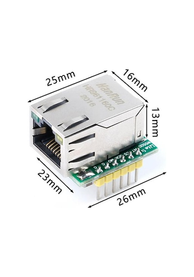 Wiznet W5500 Mini Ethernet Modül 3.3v Spı Tcp/ıp Udp Network Ağ Lan Haberleşme
