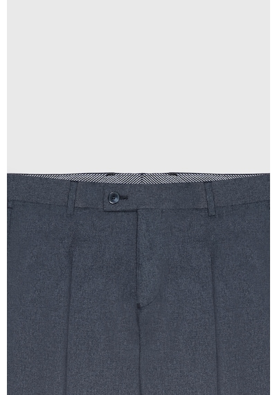 AC&Co / Altınyıldız Classics  Erkek Koyu Grı Slim Fit Dar Kesim Kırlangıç Yaka Kareli Kapak Cepli Esnek Takım Elbise Koyu Grı