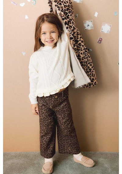 Defacto Kız Bebek Regular Fit Bisiklet Yaka Kazak F2445a525wner134 Ekru