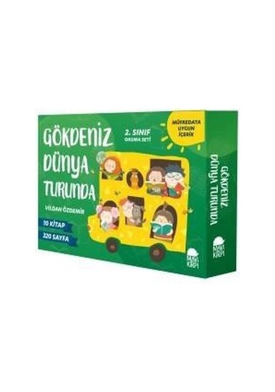 Gökdeniz Dünya Turunda-2.Sınıf Okuma Seti-10 Kitap Takım - Vildan Özdemir - Mavi Kirpi
